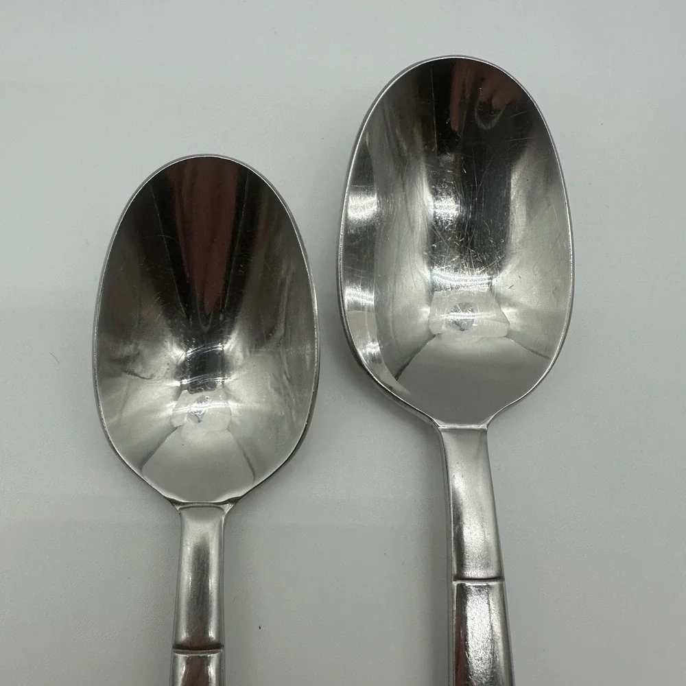 Oneida Echo 18/10 Stainless Steel Flatware 2 Piece Set Teaspoon and Soup Spoon
